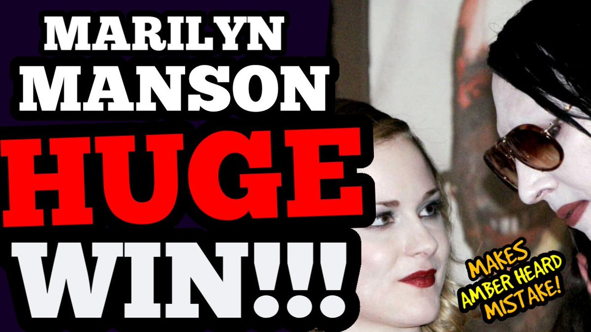 Marilyn Manson WINS BIG! 

Evan Rachel Wood makes Amber Heard Mistake after LOSING! Oops!

Link: youtu.be/bUsMLxnP1tk