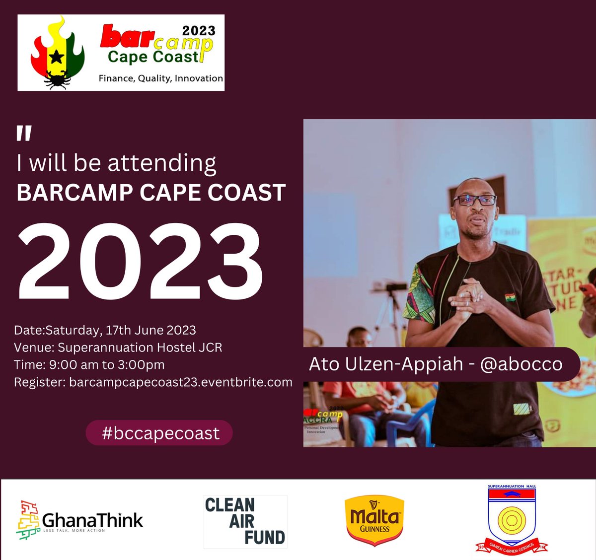 I live wearing this Gigi by #WearGhana which has the #GhanaFlag. @WearGhana 👍 In this photo, I was wearing it at @BarcampAccra 2022 - #bcaccra.⭐ I'd be at #BarcampCapeCoast 2023 on June 17. Stay tuned to #bccapecoast & @BcCapeCoast 💯 Thanks to our @BarcampGhana partners.