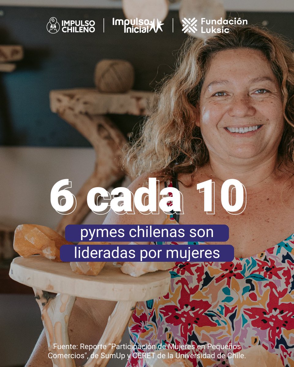 Las mujeres aportan nuevas perspectivas y enriquecen con su innovación y creatividad la economía 🇨🇱Desde <a href="/FundacionLuksic/">Fundación Luksic</a> buscamos contribuir en el empoderamiento femenino y disminuir las brechas de género en emprendimiento. Más información fundacionluksic.cl/emprendimiento/