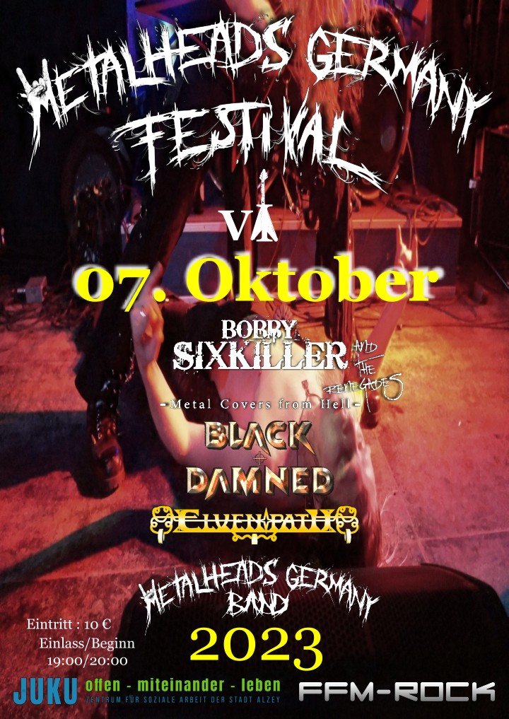 metalheadsger's tweet photo. #mhgFestival #metalheadsgermanyfestival ©️ #mhgf VI '23 #metal #heavymetal #Hardrock #germanmetal #germanmetalbands #metalheads #metalgirls #metalheadsgermany #community / #Alzey #jukualzey #rheinhessen / #bobbysixkiller #blackanddamned #elvenpath #metalheadsgermanyband https://t.co/UQ2R9xXAWJ