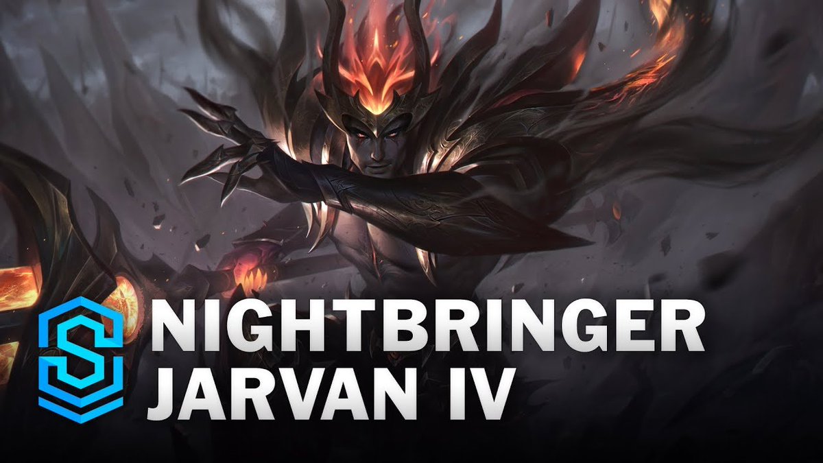 GIVING AWAY 20 NIGHTBRINGER JARVAN SKINS INCLUDING THE CHROMA AND CHAMPION FREE FUCKING SKIN AND THERES 20 OF THEM ALL YOU GOTTA DO IS ✅FOLLOW @CAEDREL 🔄RETWEET THIS TWEET ❤️DROP A LIKE THATS ALL OK GOOD LUCK HAVE FUN YOU GOT A WEEEEEEEK