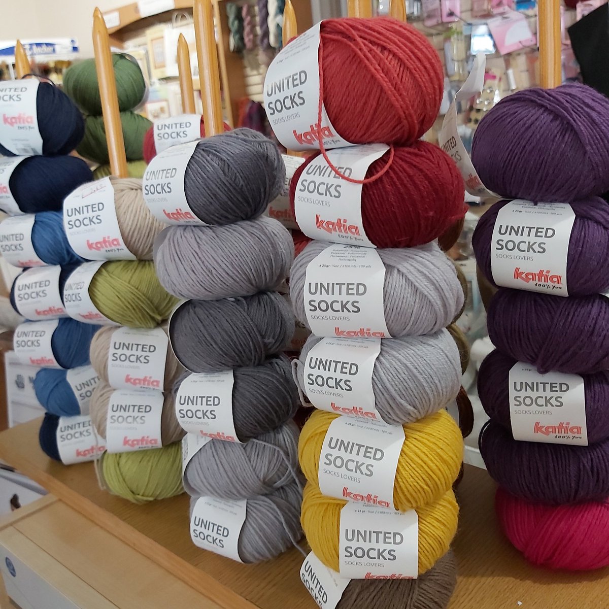 Are you a sock knitter ?
We have a lovely selection of 25g balls of sock yarn, perfect for stripey socks, for contrast heels &amp; toes or patchwork sock projects 

#sock #sockknitting #sockyarn 
#sockknitters