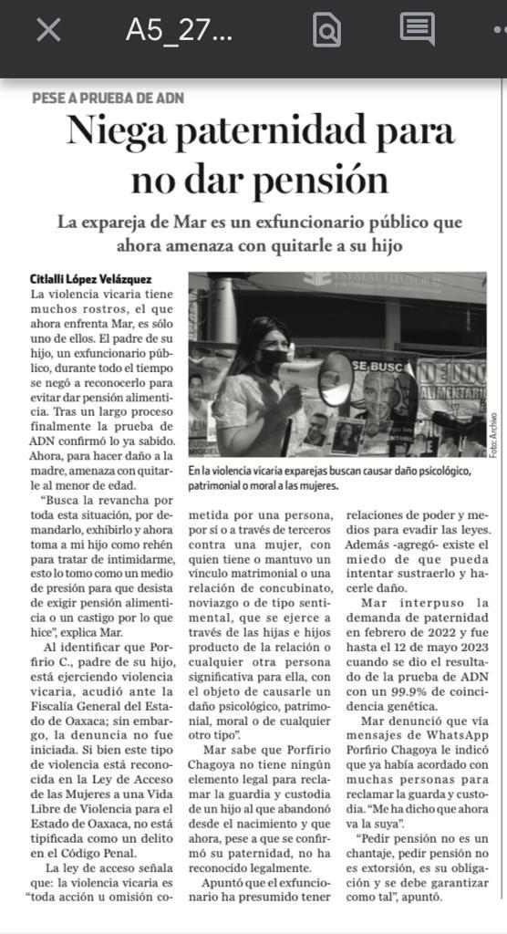DianaLuzVa's tweet photo. El caso de @PorfirioChagoya se ha viralizado y representa las formas de violencia que ejercen #DeudoresAlimentarios hacia las madres y las infancias con tal de NO PAGAR la pensión: buscan cambios de GUARDA y CUSTODIA aunque ni conozca al menor. Vía @nvinoticiasoax @Citlali_Lopez_ https://t.co/9DjqYKGPS4