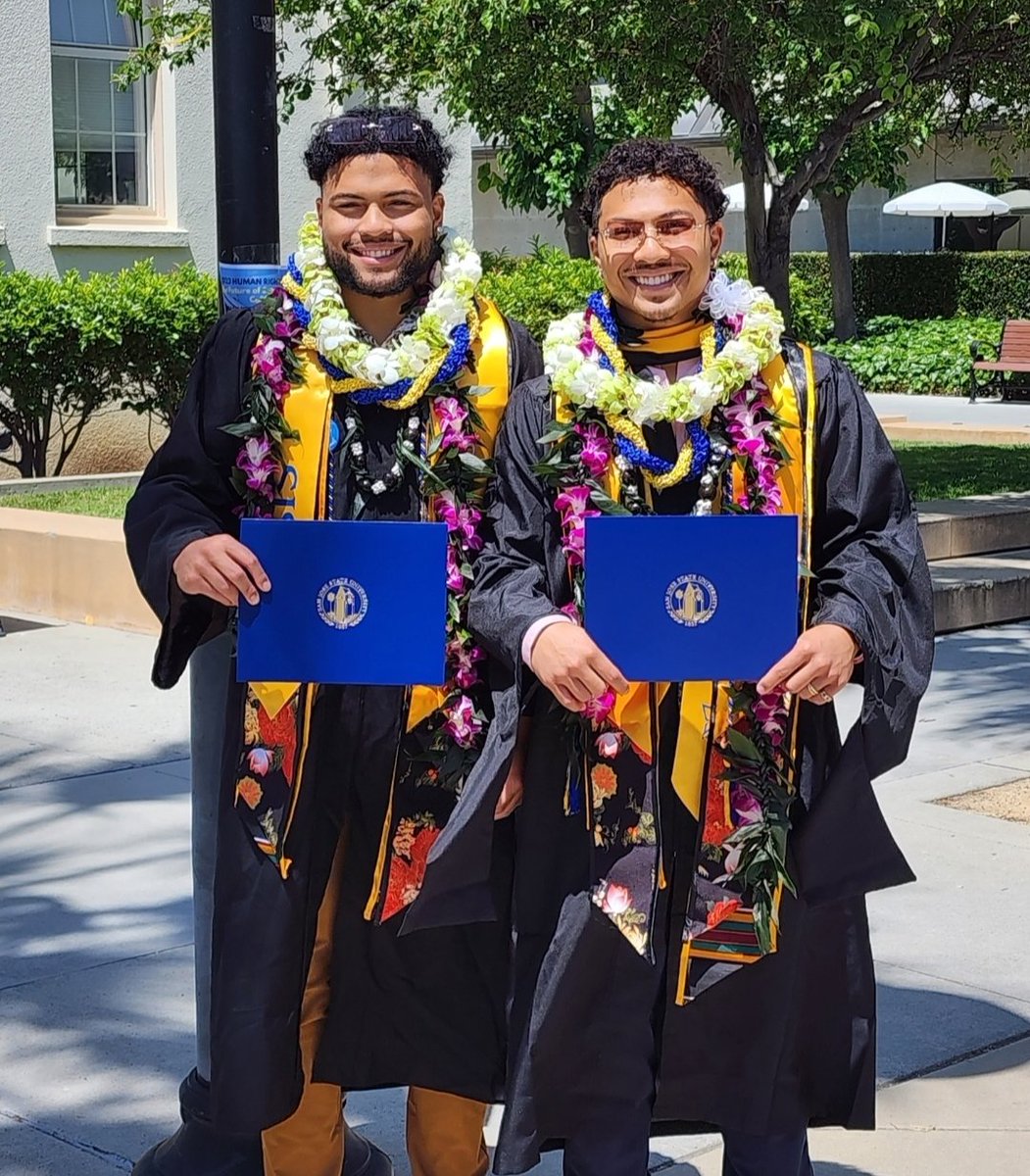 Yesterday was a big day. Drew was in San Jose from Texas(Apple Internship) to receive his Masters degree in 5 years &amp; Tre received his BS degree after graduating in Dec. 2022. Proud of you both. My dad would have  been proud.  3 generations of Jenkins men with their degrees🙏❤️💯