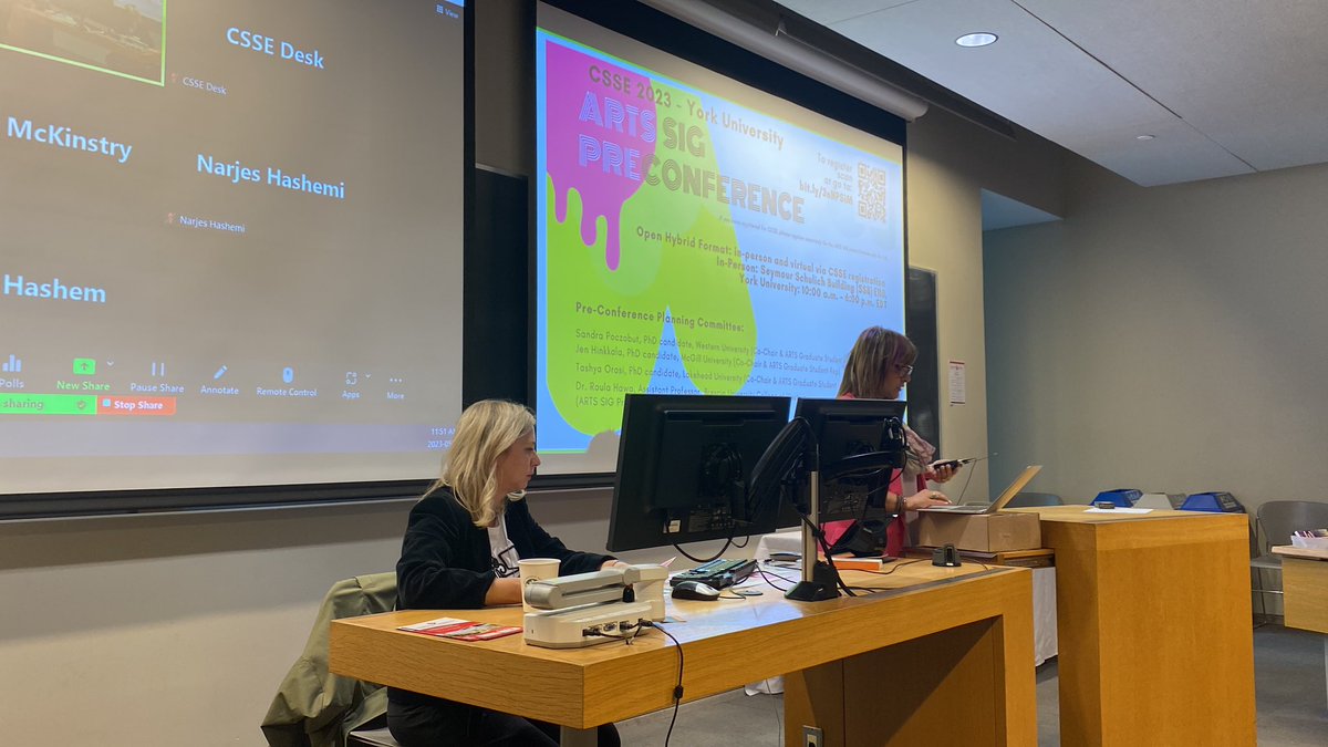 Beginning #CSSE2023 at <a href="/YorkUniversity/">York University</a> with <a href="/arts_sig/">ARTS SIG</a> pre conference activities