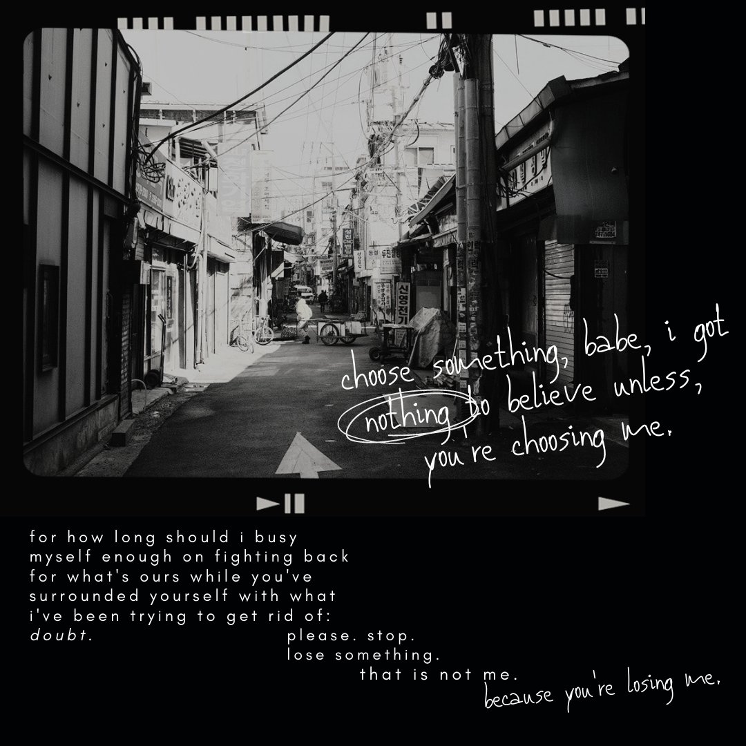"lose something, babe, risk something."