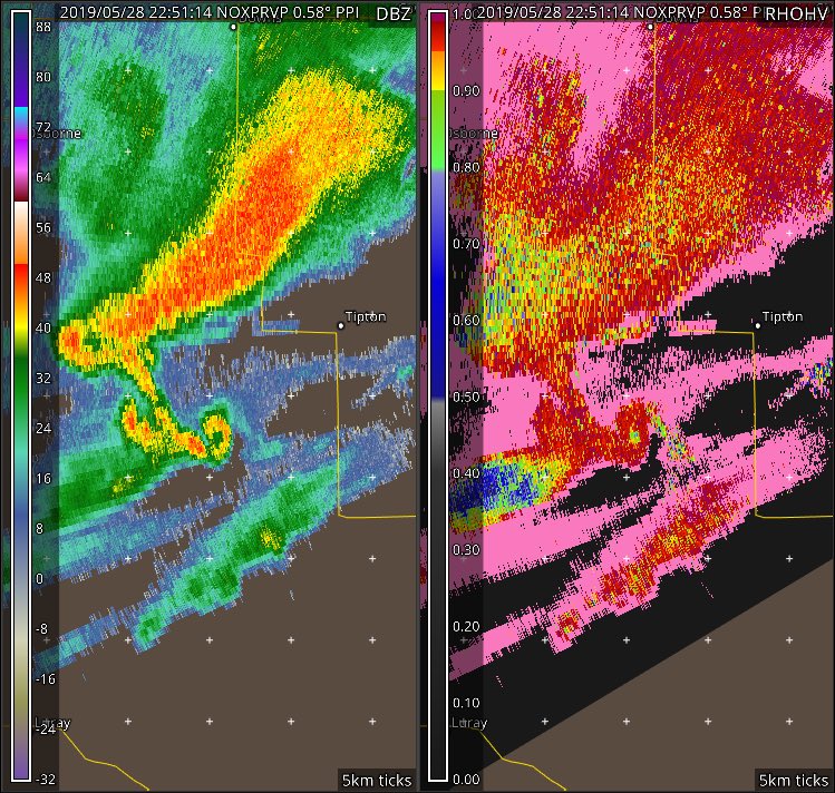 SRRadarLoops on Twitter "5/28/19 Tipton KS tornado as seen by the NOXP