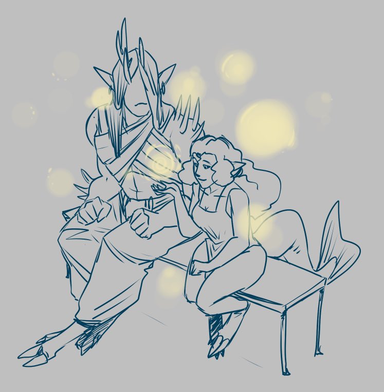 flicker_mouse's tweet photo. Because @SatomiMreow keeps killing me with kindness and pictures, I fire this salvo back, muwhahaha! Featuring her character Newton and my girl Danica. He is almost totally blind, but he can ‘see’ the energy signatures of the light. #devoma #scifi #arpg #space_cats https://t.co/Rrp4J2NlZ1