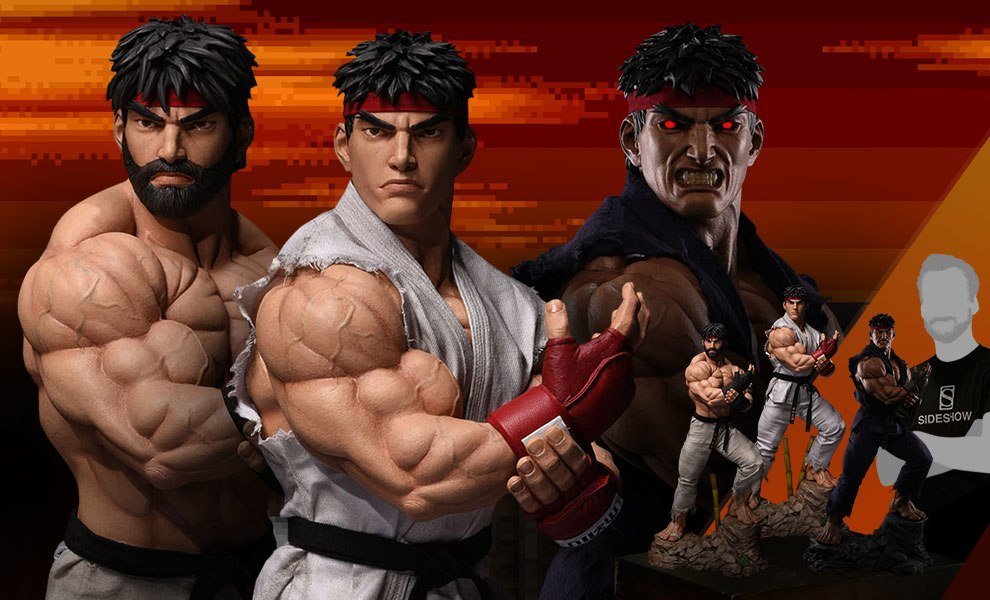 Street Fighter Ryu Evolution 1/3 Scale Exclusive Statue Set