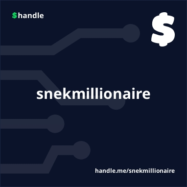 snek's tweet image. Recently, one of our holdersss reached a $1M USD valuation in $SNEK 🐍

We sent him a new handle to celebrate 🎉

Congratulationsss to our firssst millionaire and to many more to come 🥂