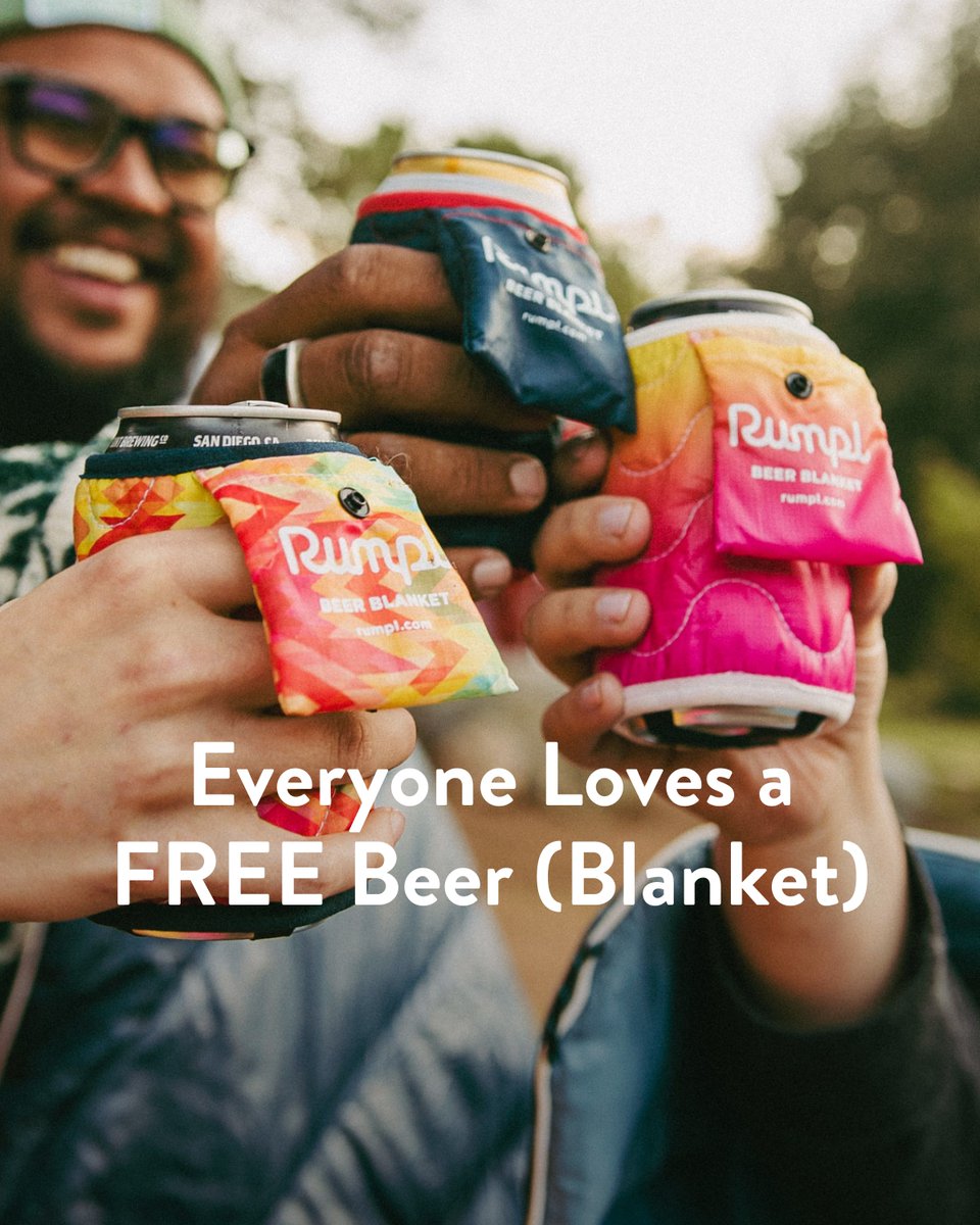 Have one on us! Today through 5/29, shop 25% off sitewide and get a FREE Beer Blanket with any purchase over $49 🍻 #gorumpl