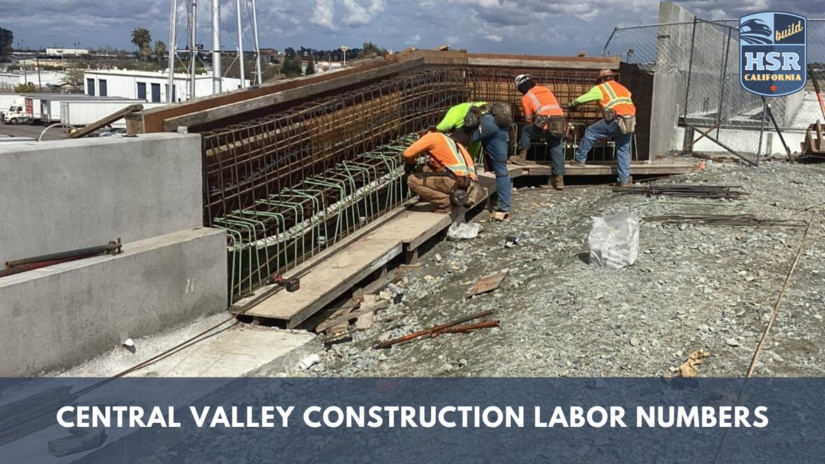 📈 Central Valley construction labor numbers are in for W/E May 26.

👷 We’re at 1,197 daily-workers for the week.

🏗️ Construction workers spend on average nearly 100 days on the job sites.

🚧 More on construction progress at buildhsr.com

#BuildHSR