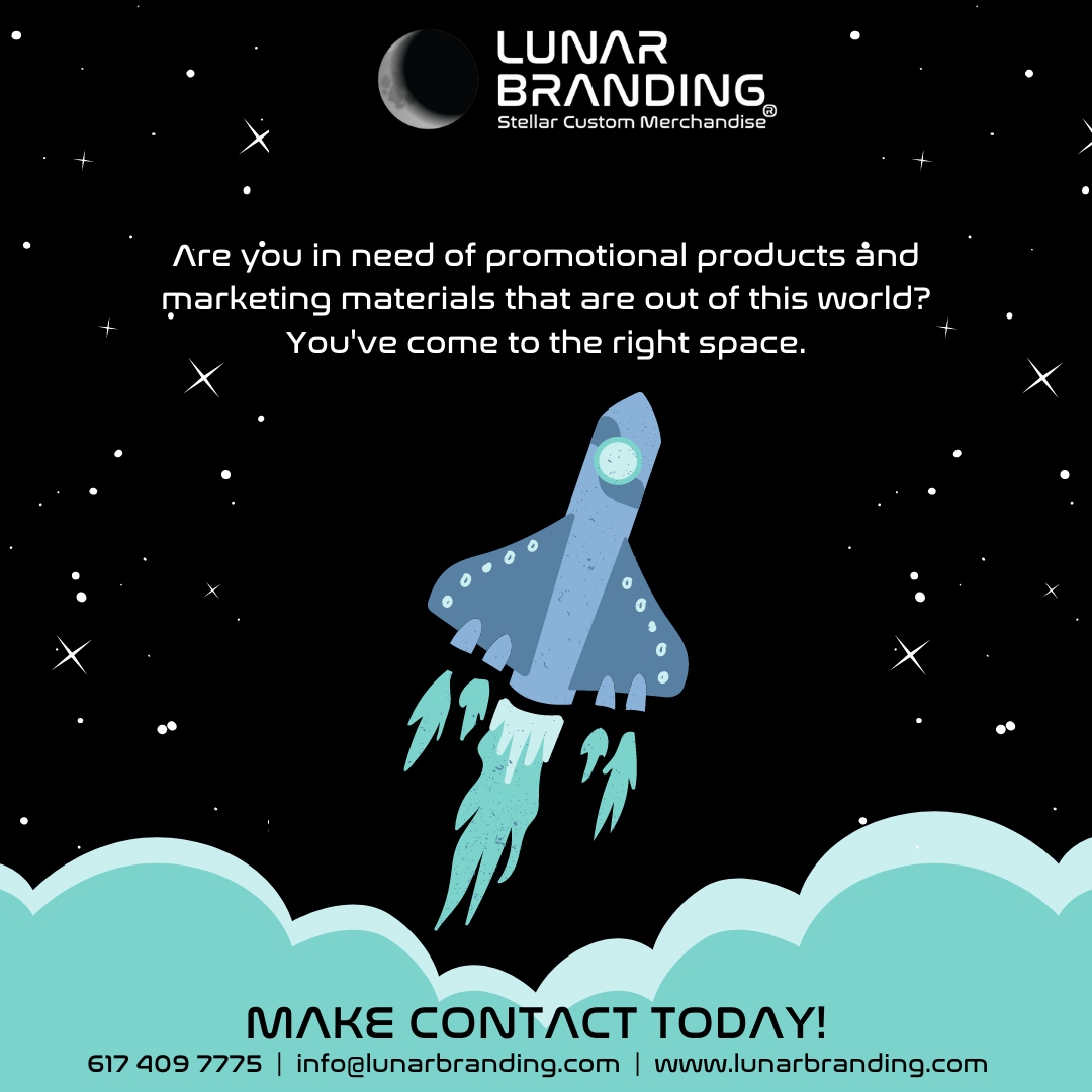 🌎🚀 Ready to take your promotional products and marketing materials to the next level? 

Let Lunar Branding help you create custom designs that are truly out of this world. 

#PromoProducts #OutofThisWorld