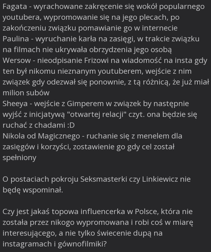 GVipowski's tweet photo. Jak popularne influencerki w tym kraju dochodzity do swoich zasięgów ? #magical #nikitamagical #fagata #linkiewicz #influ
@fagatkaaa @t_dzialowy @thenitrozyniak https://t.co/IBl9ge1iug