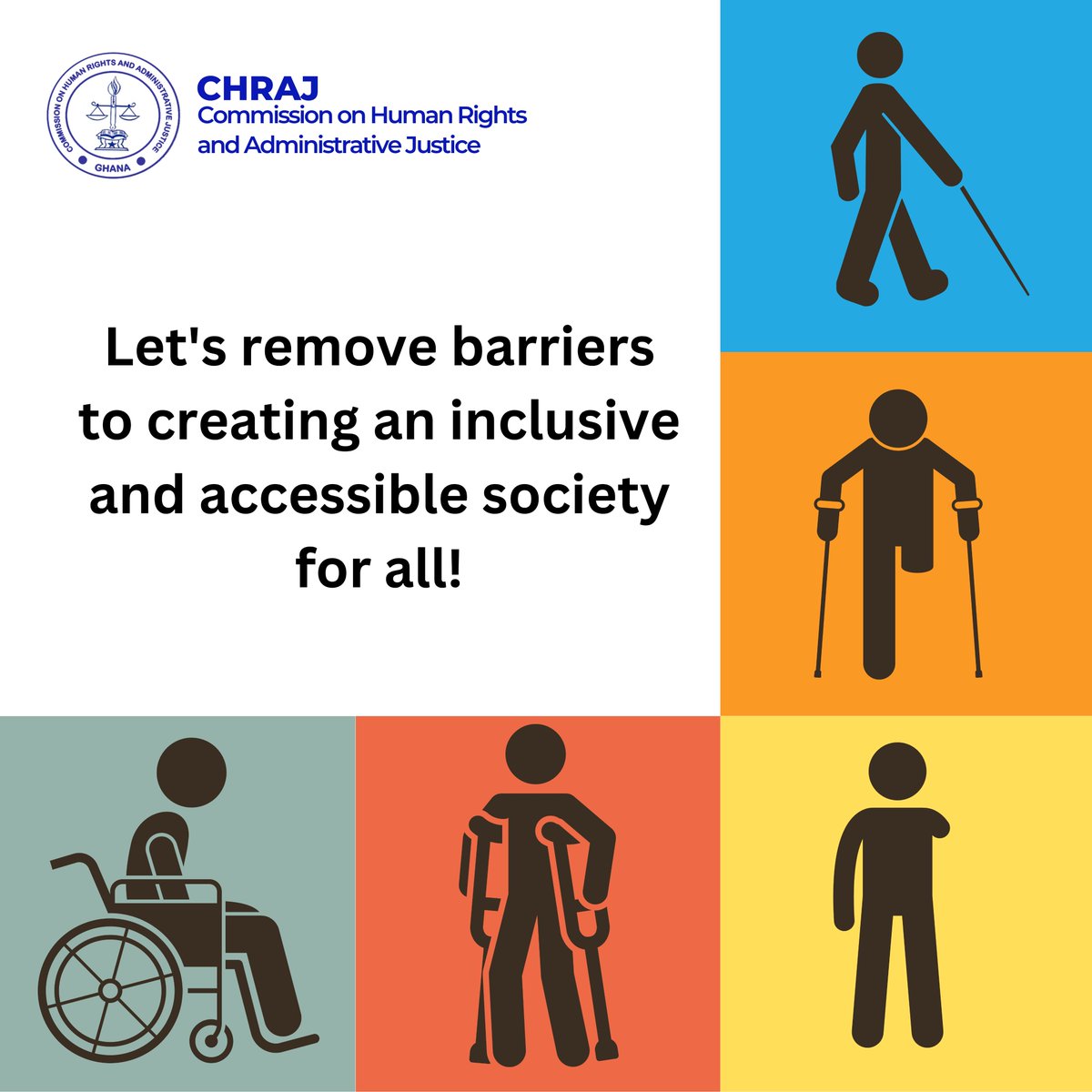 CHRAJGHANA's tweet photo. 📢Public Education on Disability Rights.
#CHRAJ 
#SayNoToStigmatization 
#PubliceducationCampaign 
#Personswithdisability 
#DisabilityRights https://t.co/OiwdzBG9Af