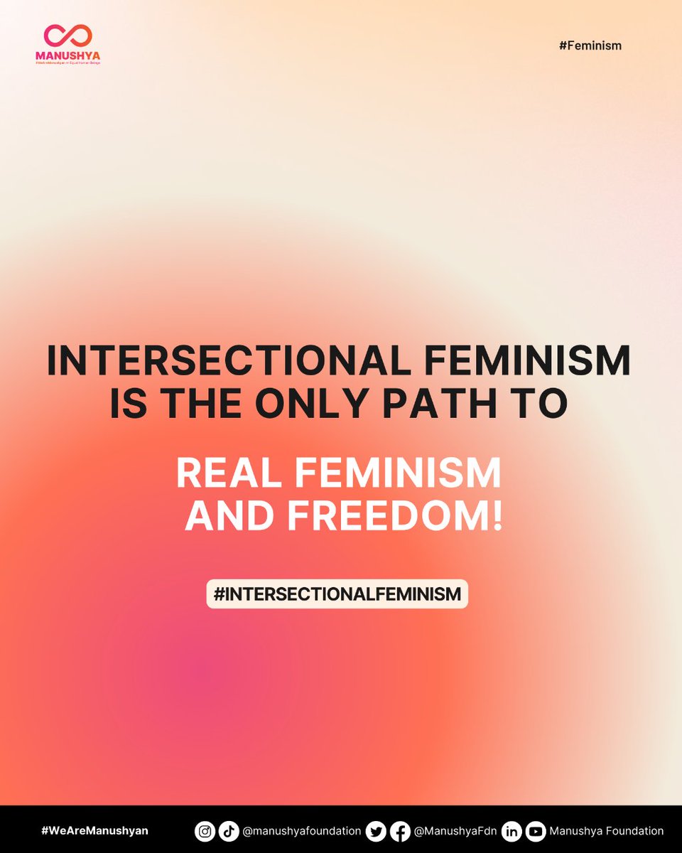 🌍✨ 'True gender equality demands acknowledging intersections with race, class, and sexuality. Intersectional feminism leads to inclusivity, dismantles oppression, and paves the way for genuine feminism and universal freedom. ❤️ 

#IntersectionalFeminism #EqualityForAll'