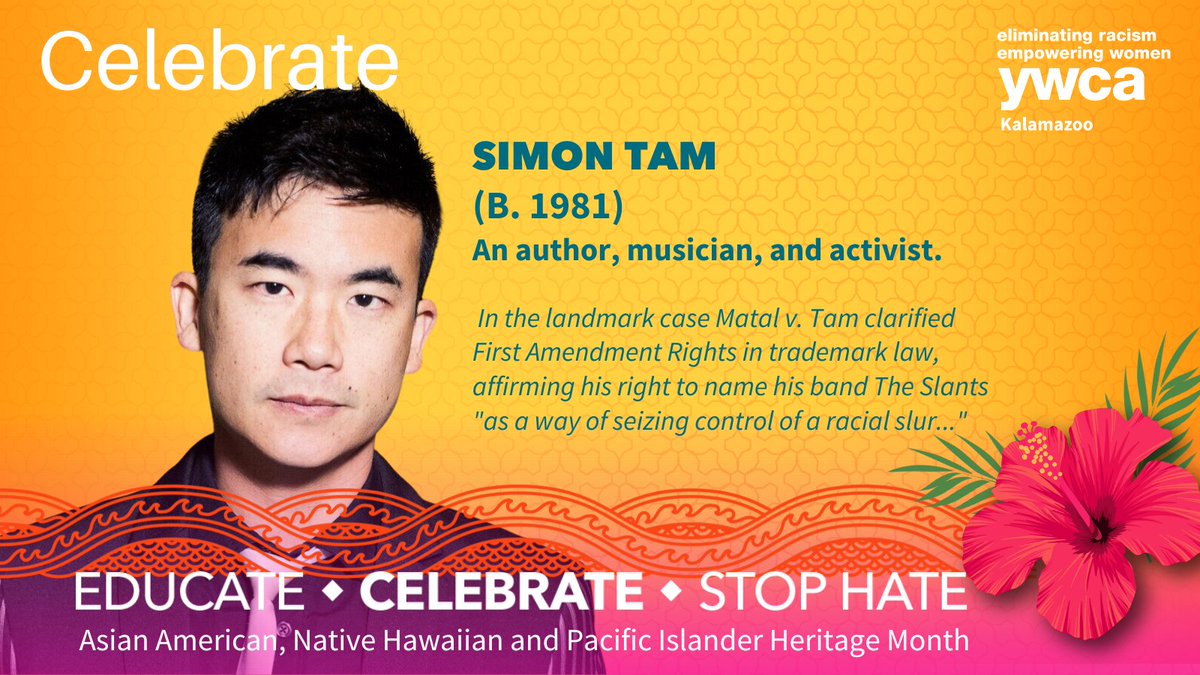 Be a troublemaker for good like Simon Tam! Through his work with The Slants and The Slants Foundation and Standing up for First Amendment Rights, Simon has inspired a new generation of Asian American artists to challenge stereotypes and promote diversity. #aanhpi