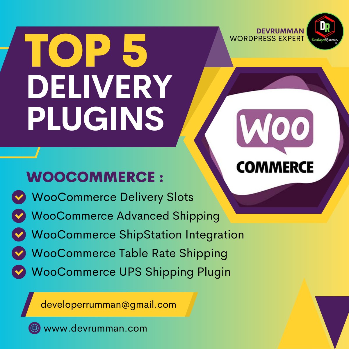 devrumman's tweet photo. 🌐 Top 5 Must-Have WooCommerce Delivery Plugins
1️⃣ WooCommerce Delivery Slots:
2️⃣ WooCommerce Advanced Shipping:
3️⃣ WooCommerce ShipStation Integration:
4️⃣ WooCommerce Table Rate Shipping:
5️⃣ WooCommerce UPS Shipping Plugin:
#WooCommerce #OnlineStore #DeliveryPlugins #devrumman https://t.co/Pjx9PQKaNG