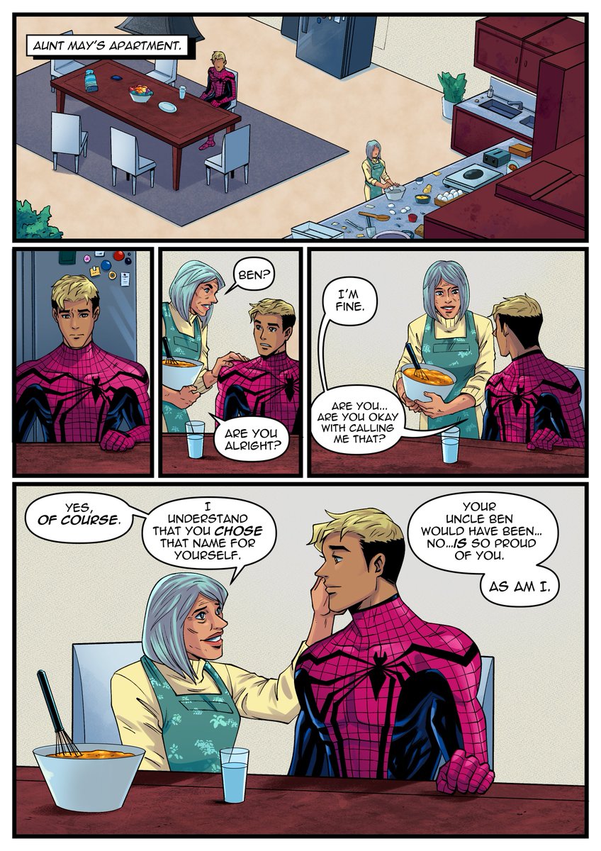 90spiderbros's tweet image. #SpiderMan: Aunt May's Wheatcakes

After an accidental encounter in Manhattan, Aunt May and Ben have lunch together. Heartwarming fluff and family feels ensue!
[1/3]