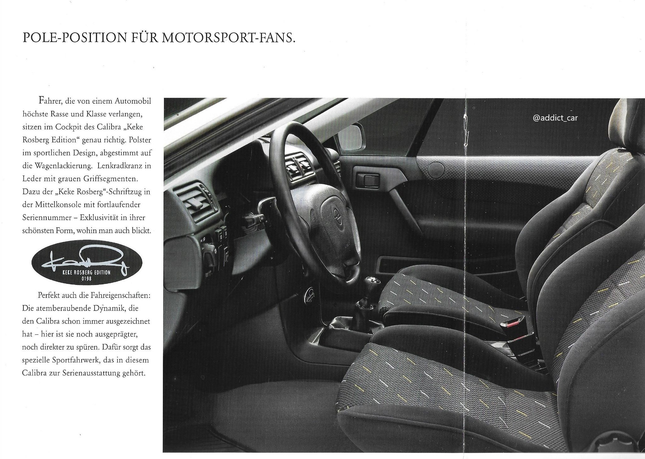 Car Brochure Addict on X: Special edition time: Opel Calibra Keke