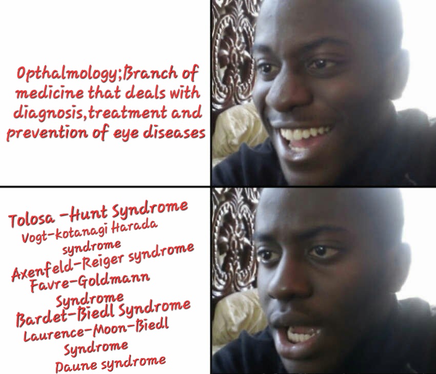 Opthalmology be like;😥