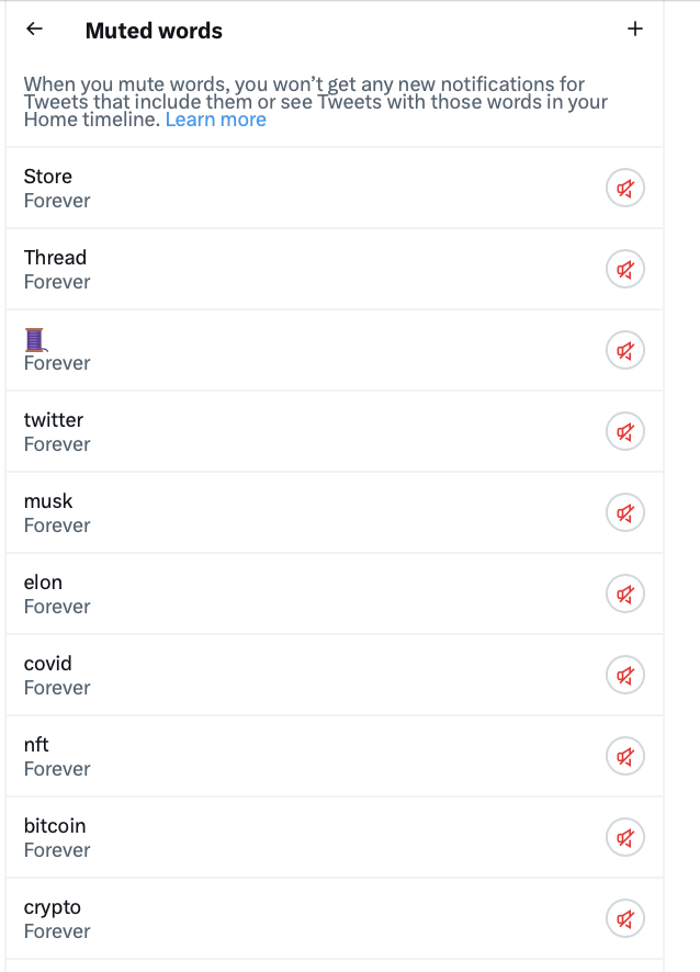 tomfgoodwin's tweet photo. Correction.
PSA- If you block the word “store” on here , you block all of the very most annoying ads on here.   Working well so far.

FWIW, my muted words. https://t.co/Ef6scBG0is