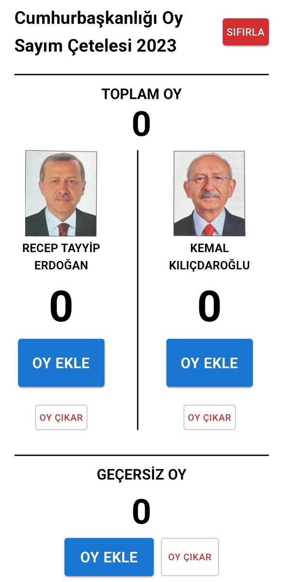 arkadaşım oy sayım sitesi attı çetele çıkarttırmaya gerek olmadan tık tık sayılıyo mükemmel bişi, çetele çıkartmayan ya da kendi çizik atcak olanlar burayı da kullanabilir alternatif olarak oysayim.netlify.app