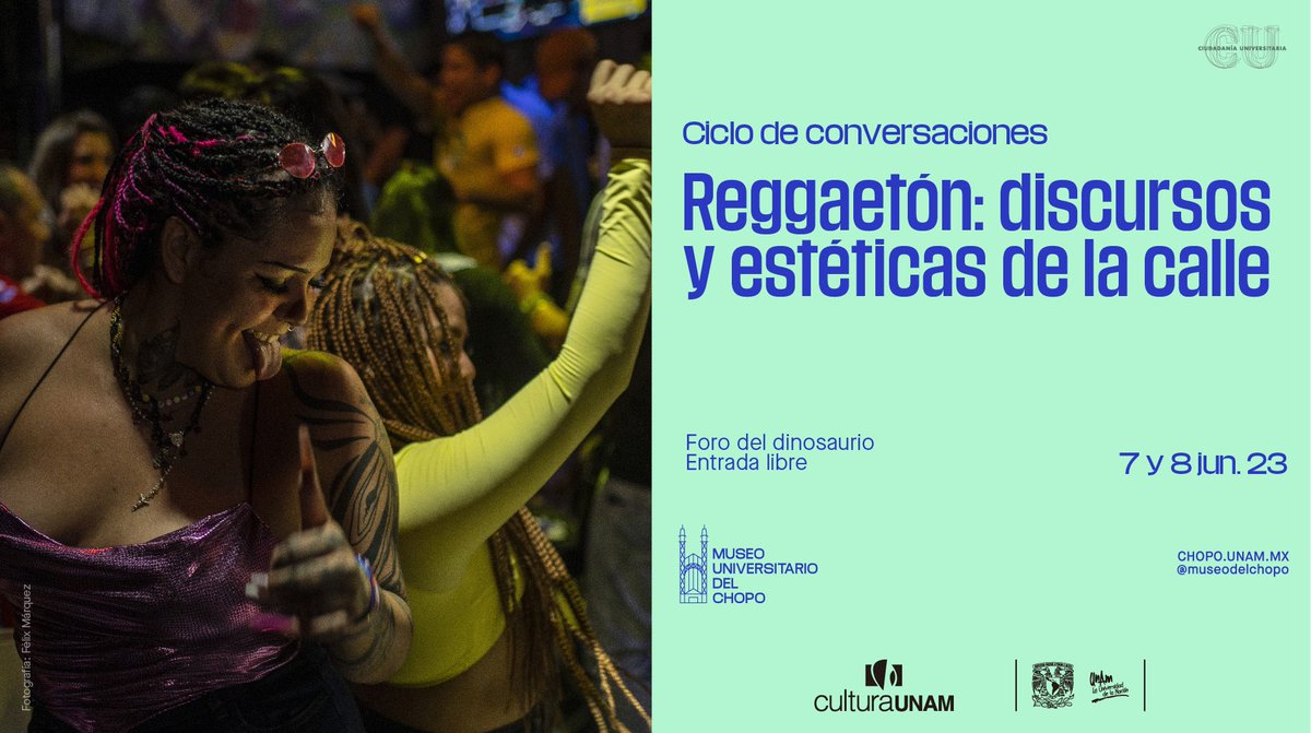 museodelchopo's tweet photo. Ciclo de conversaciones
Reggaetón: discursos y estéticas de la calle

Un grupo muItidisciplinario de especialistas participa en una revisión en torno a este género musical que se ha convertido en un suceso global. 

7 y 8 de junio
https://t.co/STem1KjfuH
#CiudadaníaUniversitaria https://t.co/4ZpZoq3J3R