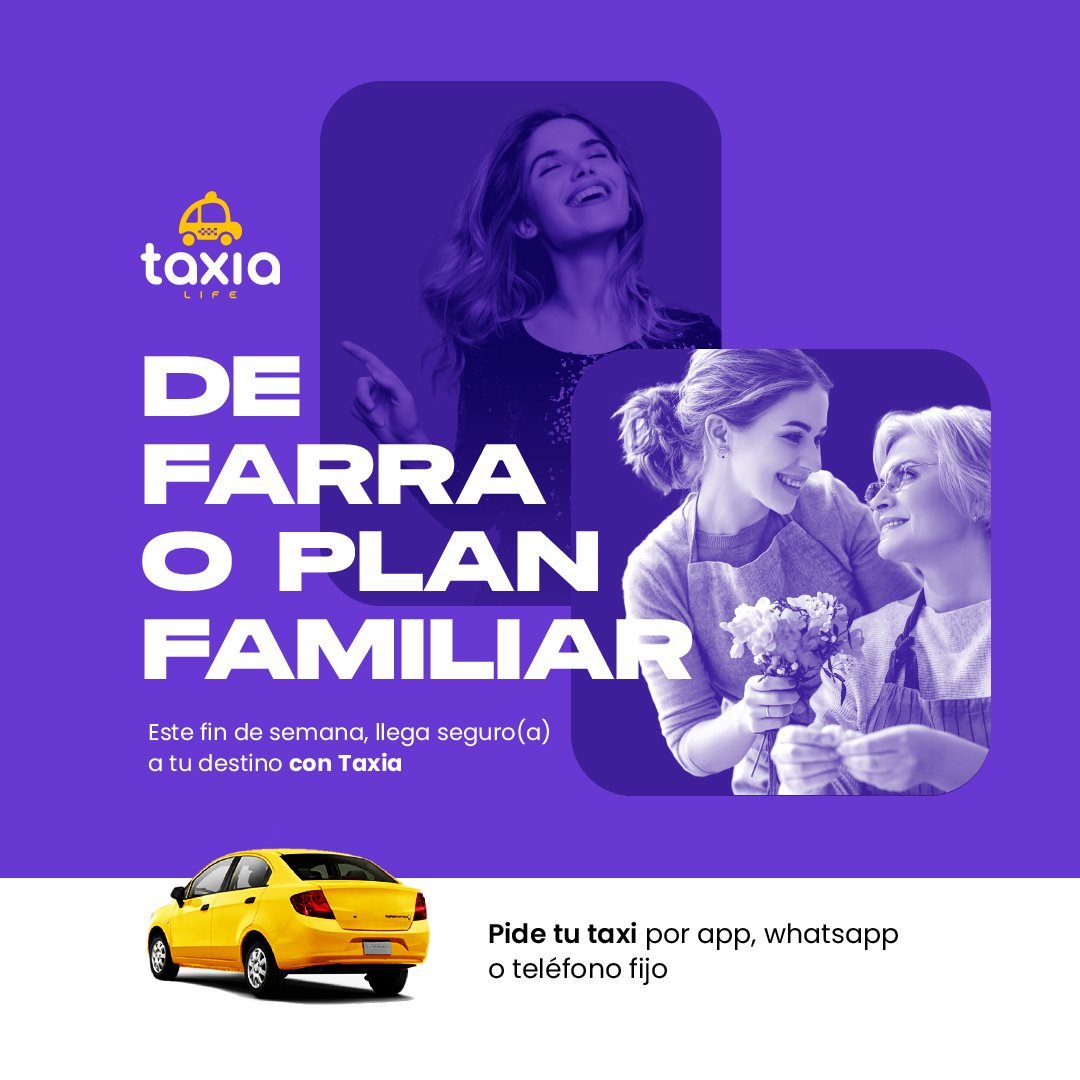 Este #FinDeSemana elige #taxia para movilizarte hacia tus planes familiares o de amigos. Pide tu #taxi por #app, #whatsapp o teléfono fijo. 

Definitivamente #MejorConTaxia