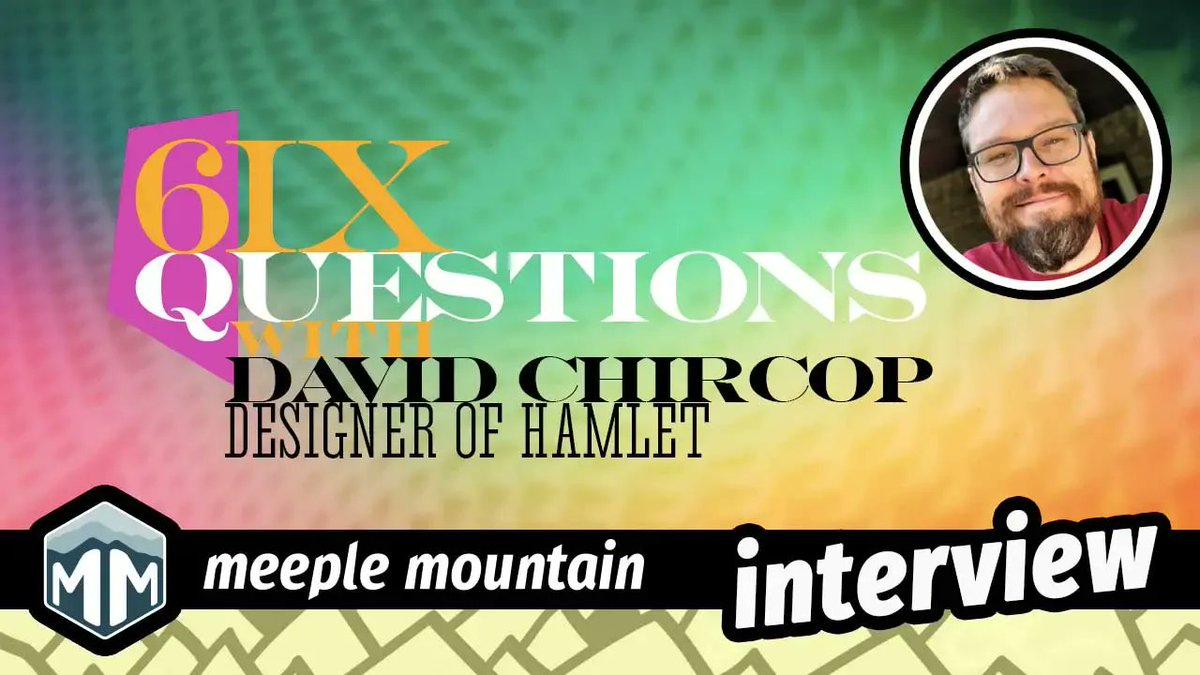 Join Bob as he poses 6 Questions to David Chircop, designer of Hamlet and CEO of <a href="/mighty_boards/">Mighty Boards</a>.
meeplemountain.com/interviews/six…

#BoardGames #6Questions #Interview #HamletWeek