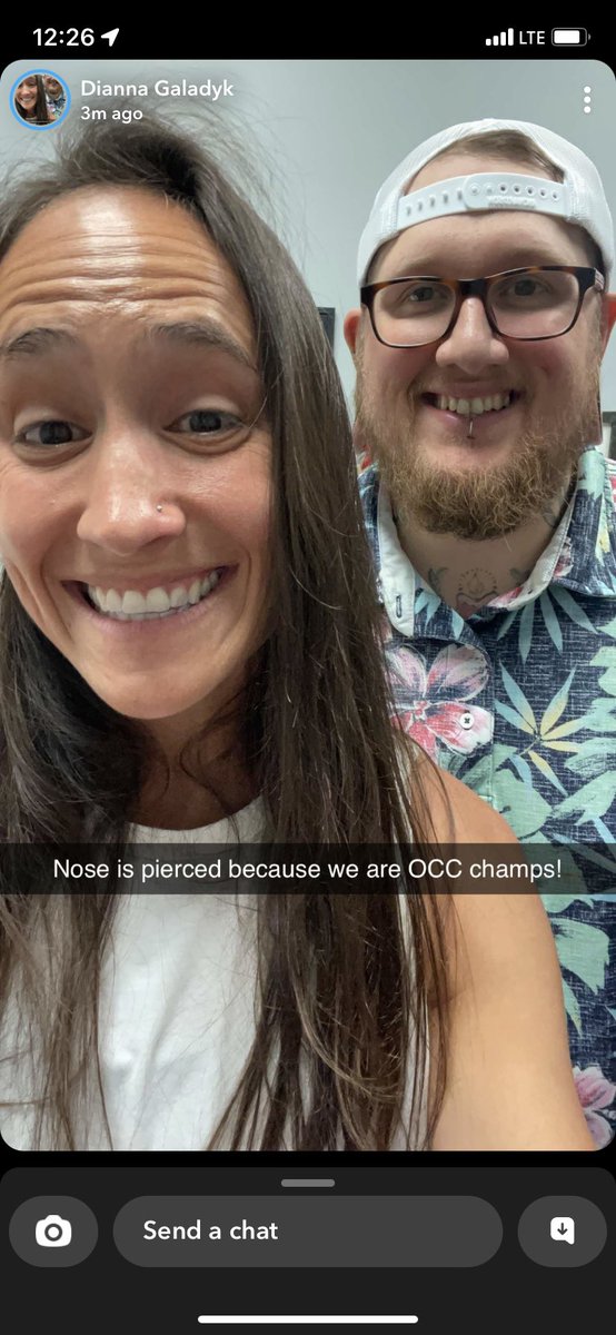 Coach G made good on her promise!
#piercethatnose
