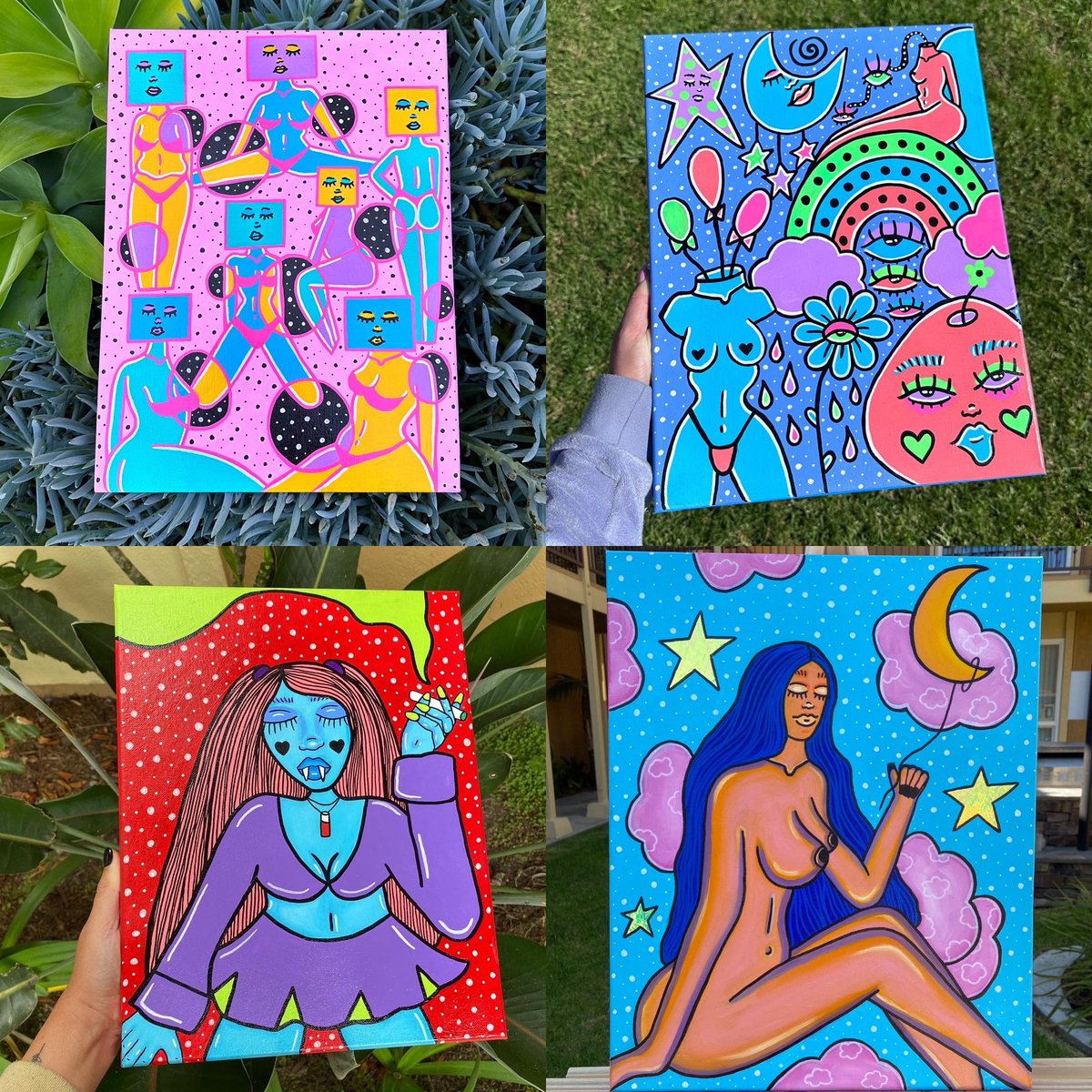 alilpicklee's tweet photo. i did something crazy and put all of my original paintings on sale for the weekend 👀💗💫 https://t.co/2DccayS7W5