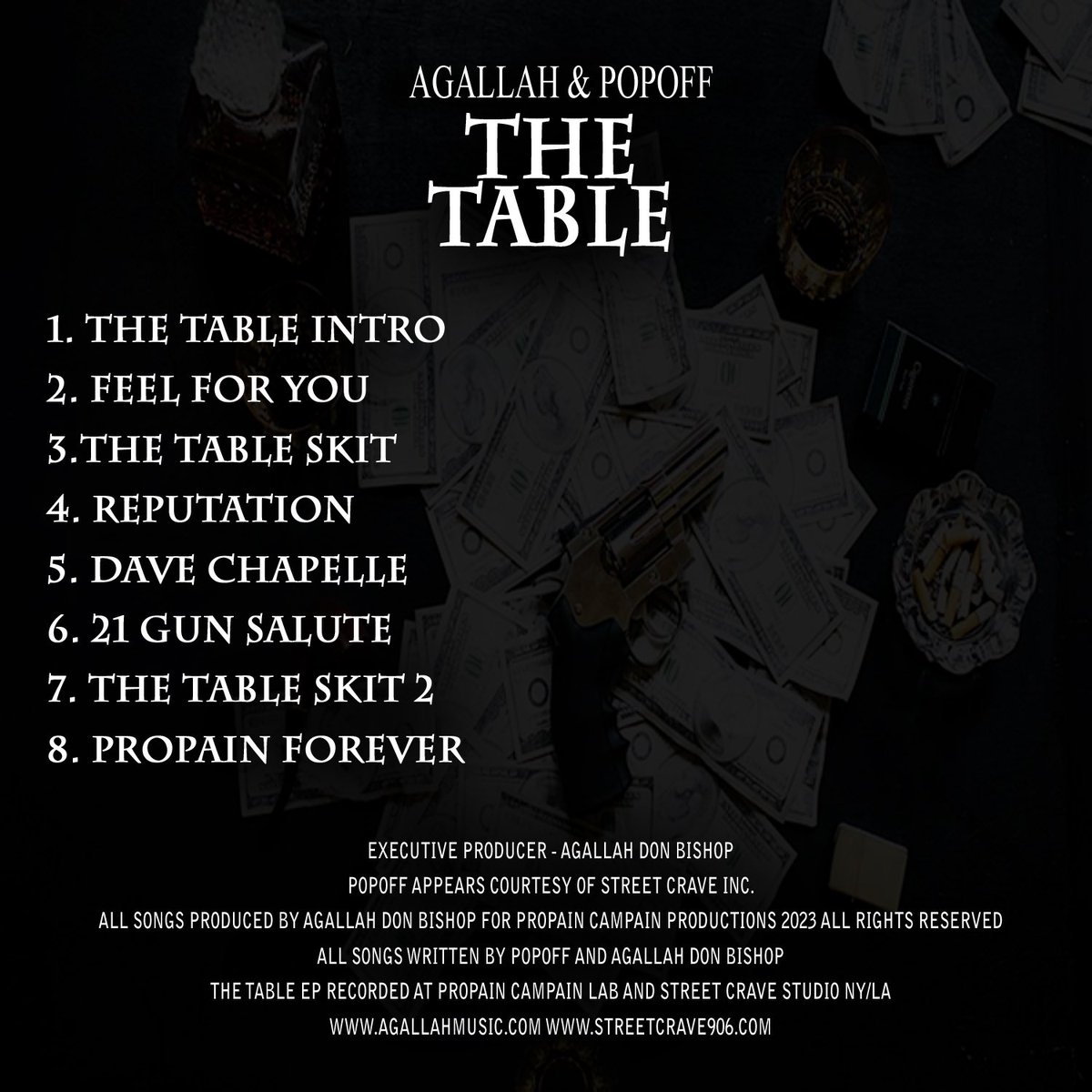 POPOFF906's tweet image. Be sure cop my new EP with @AgallahTheDon “The Table” out now! Only at streetcrave906.com and agallahmusic.com link in bio #StreetCrave #PropainCampain #TheTable