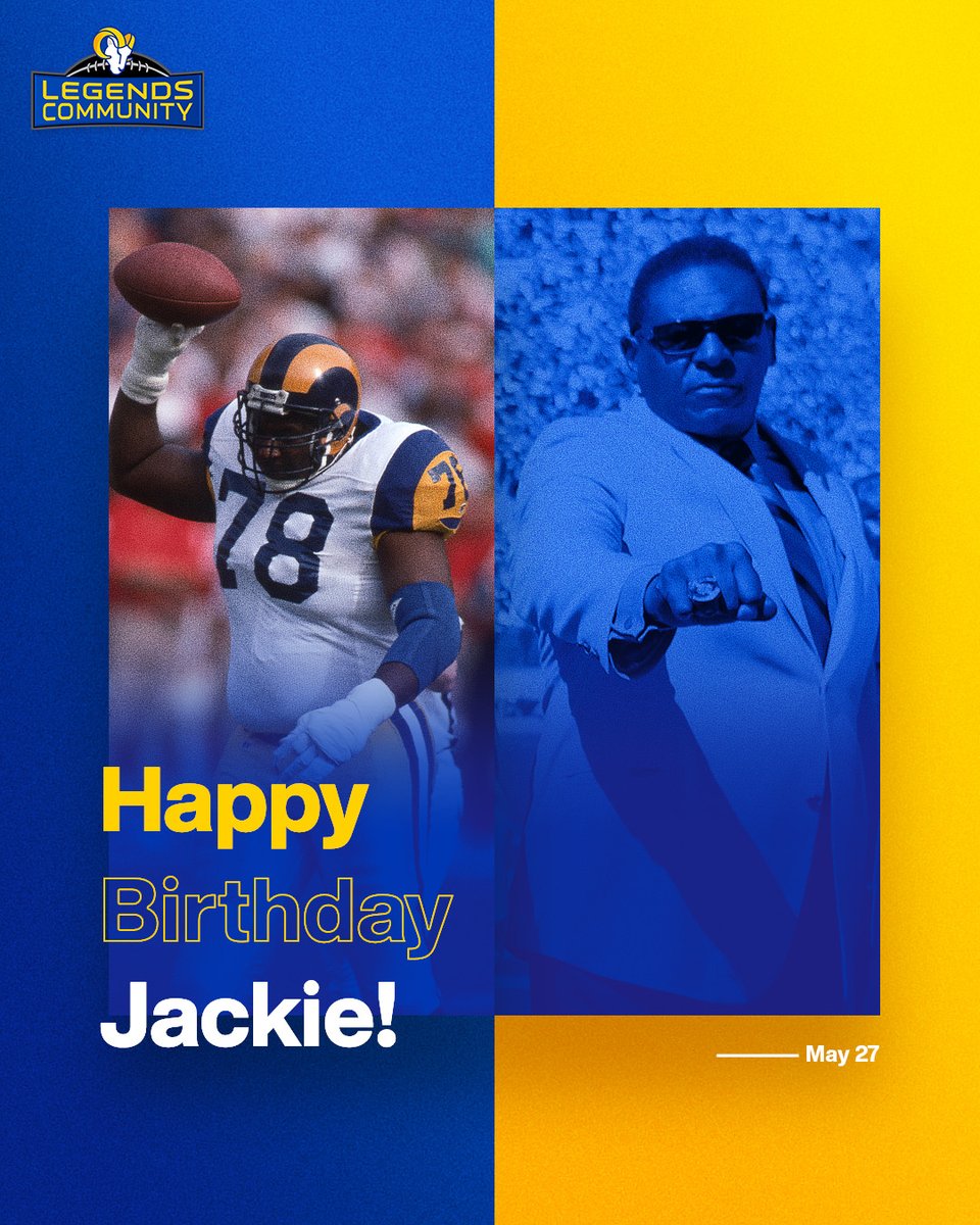 Happy birthday to the Legend + Hall of Famer, Jackie Slater!! 🥳