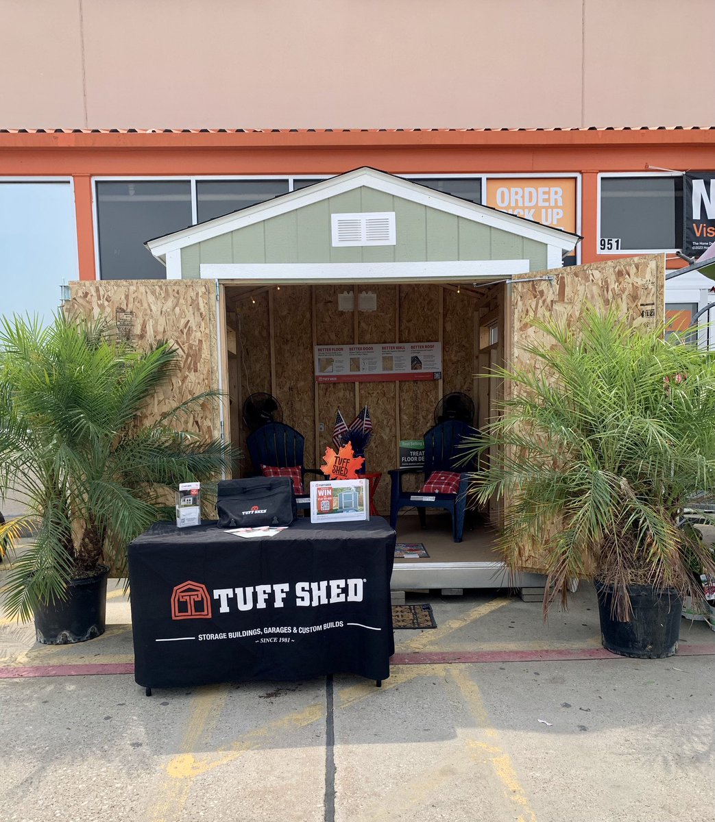 It’s a great day to get a shed!!! We’re out at @HomeDepotWylie let us help you to have a great Memorial Day weekend! @robertheard777 @DawnLoera @WhitefleetChris