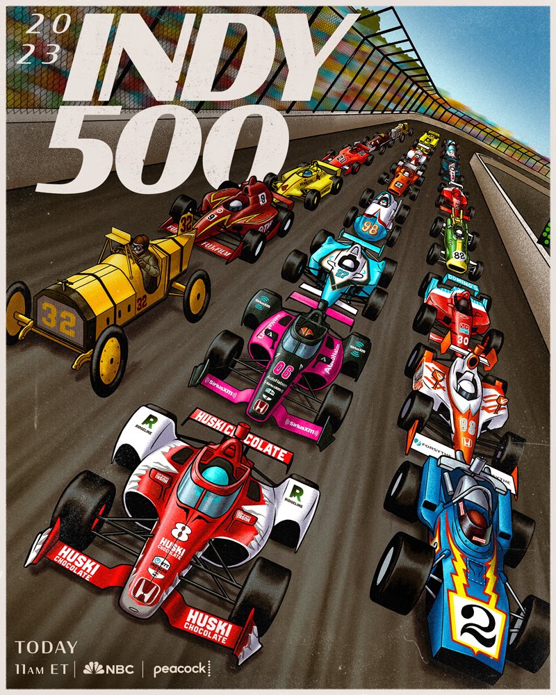 RETWEET if you'll be watching the #Indy500!

TODAY, 11a ET, @NBC and @Peacock. 

Pre-race coverage begins at 9am ET on Peacock.