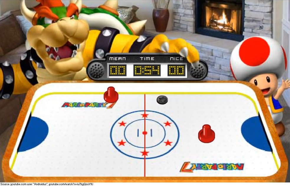 Super Mario Air Hockey