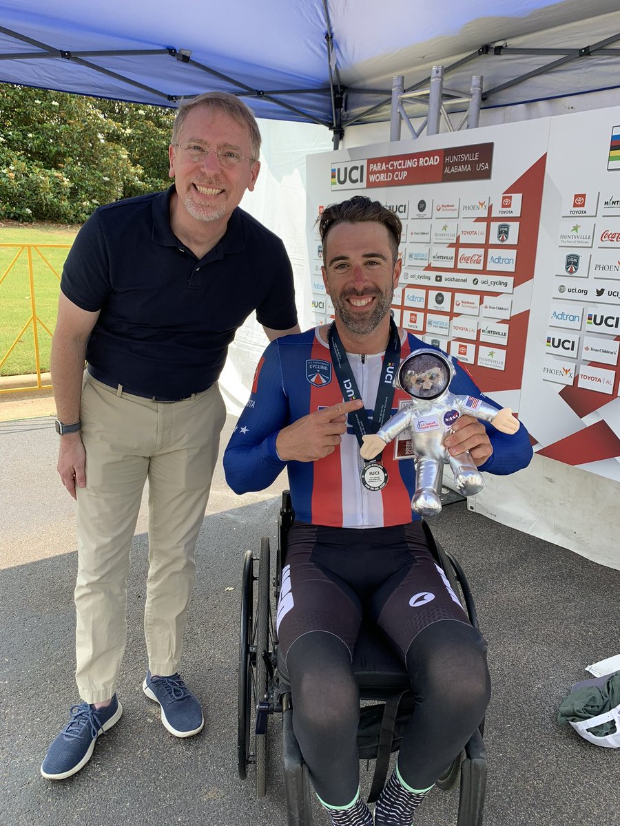 Such an honor to be part of this morning’s award ceremony for the UCI Para-Cycling Road World Cup. Congratulations to all the athletes competing this weekend and welcome to #Huntsville!