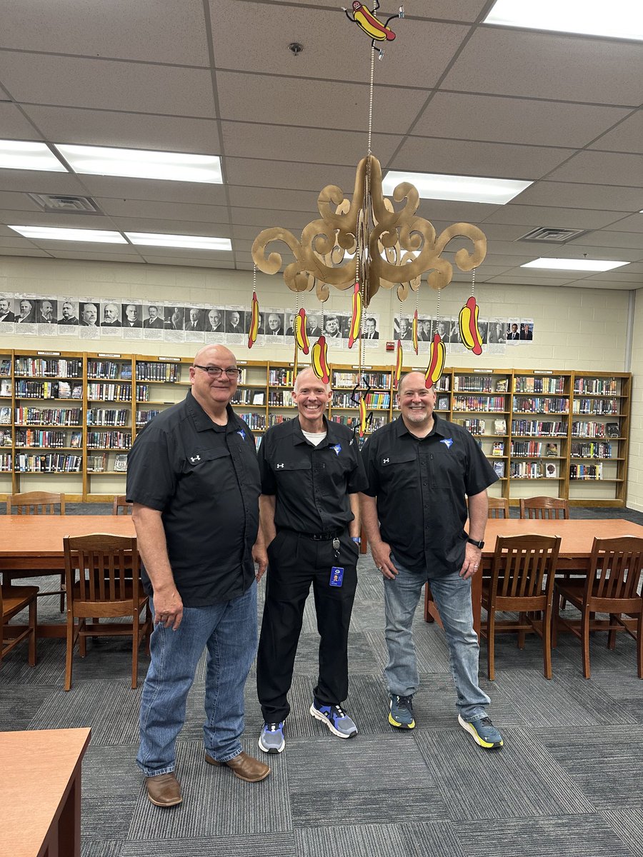 Spent the last day of school with the same two men I began with 11 years ago. It has been a wonderful ride with these two amazing Christian assistant principals. Best of luck in retirement Stone and lead with courage ⁦@coachthrock77⁩! ⁦@NASSP⁩ ⁦@CCOSA⁩ ⁦