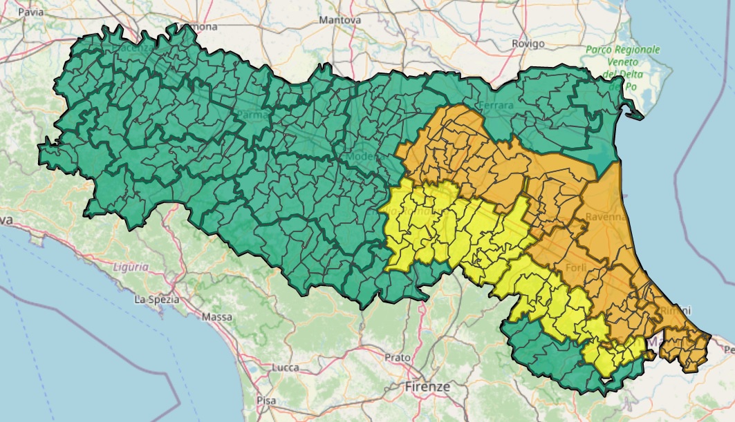 RegioneER's tweet image. #Alluvione. Dopo 12 giorni di allerte rosse, domenica 28 maggio prevista allerta arancione in #EmiliaRomagna. Allerta gialla per frane e piene dei corsi minori, possibili rovesci più probabili sui rilievi e nelle pianure centro-occidentali  La #notizia 👉 regioneer.it/AllertaMeteo28…