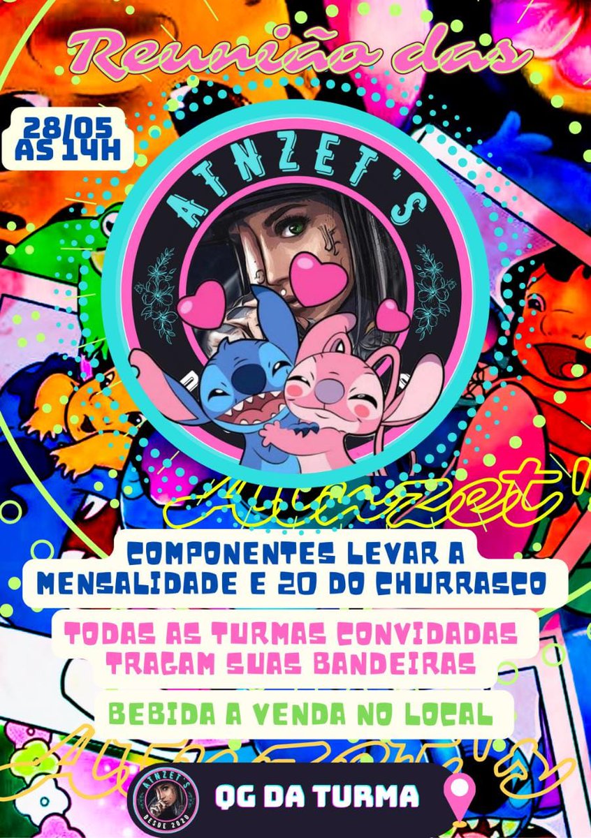 Amanhã e tudo por aqui em , todas a turma convidadas tragam suas bandeiras.