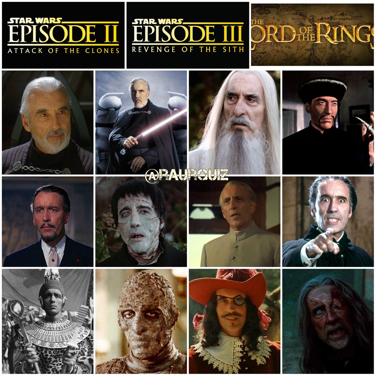 #remembering #christopherlee #actor #CountDooku #starwars #theattackoftheclones #therevengeofthesith #saruman #lordoftherings #thehobbit #countdracula #themummy #thewickerman #darkshadows #hugo #seasonofthewitch #thegoldencompass #goldeneye #thereturnofthemusketeers