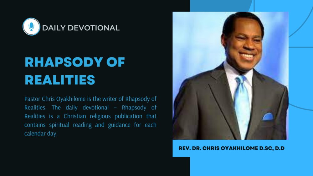 Rhapsody of Realities 28 May 2023: Submit to His Will

SCRIPTURE: ..Lo, Icome: in the volume of thebook it is written of me, I delight to do thy will…(Psalm 40:7-8).

God loves you more than you love yourself. ##Elanhub #PastorChrisOyakhilome

elanhub.net/rhapsody-of-re…