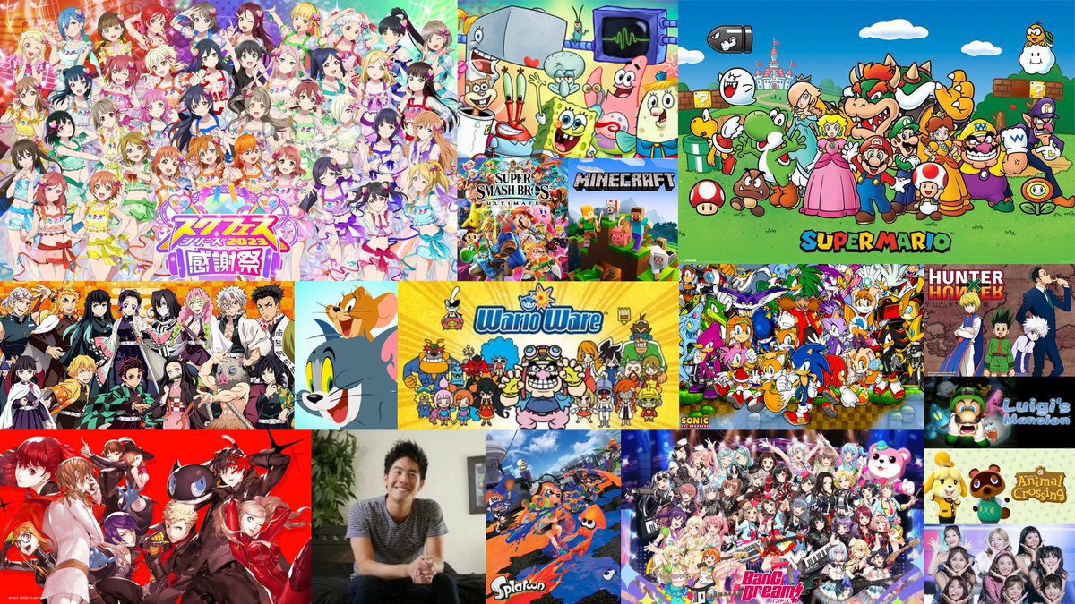 Hello! My name is Zach! I love playing video games, making collages, editing videos, listening to music, watch streams and my favorite shows!

In this collage I made, I'm a fan of those series! There are more that are not included!

Follow me if you're looking for new mutuals!