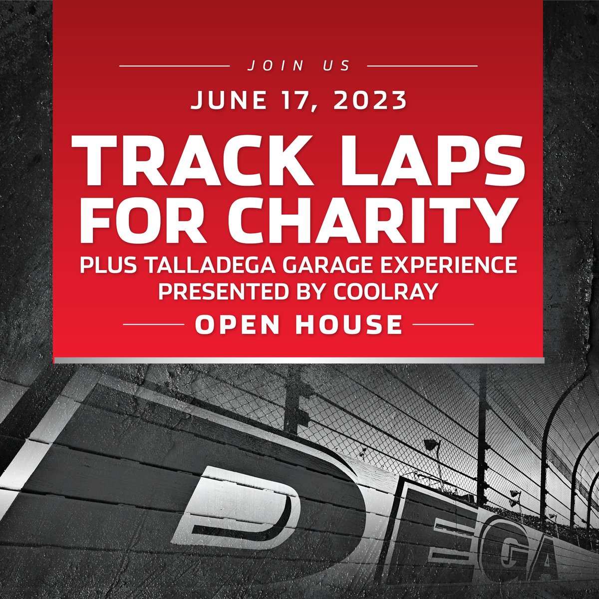 WDNGTheMountain's tweet photo. SAVE THE DATE Saturday June 17th for Track Laps for Charity plus Talladega Garage Experience presented by CoolRay. Secure your spot now online https://t.co/oDTSs3WHPV https://t.co/GQ58xqgmfG