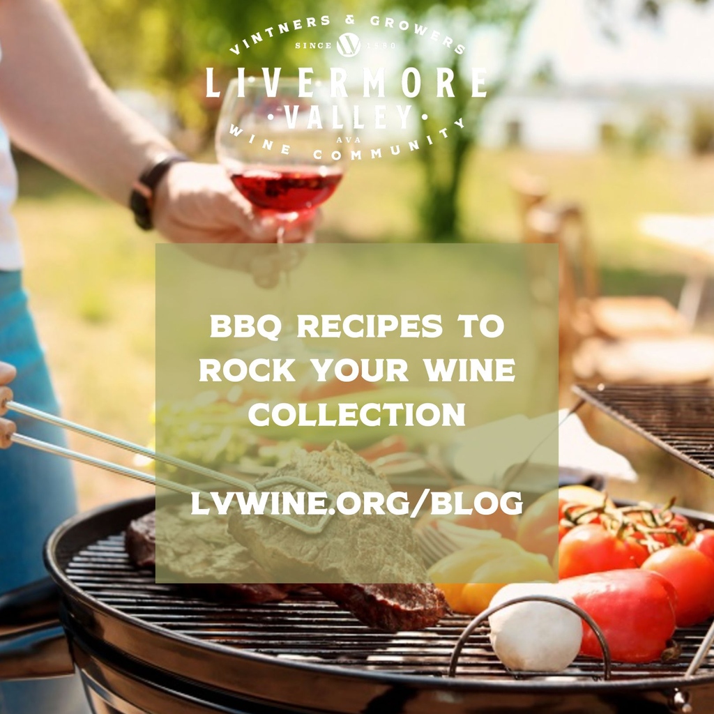 You've got three solid days of grilling ahead of you on this long weekend. Check out our new blog post dedicated to BBQ recipes to pair with your favorite Livermore wines. lvwine.org/blog/ 
#LivermoreValley #Livermorevalleywine #WineCountry #LVwinecountry #WineTasting