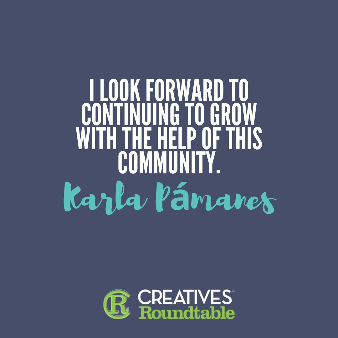 'I look forward to continuing to grow with the help of this community.'
—Karla Pámanes

#creativebusiness #accountabilitygroup #mastermind #smallbusiness #graphicdesigners #webdevelopers #webdesigners #illustrators #marketers #socialmedia #photographer #writers #creativecommunity