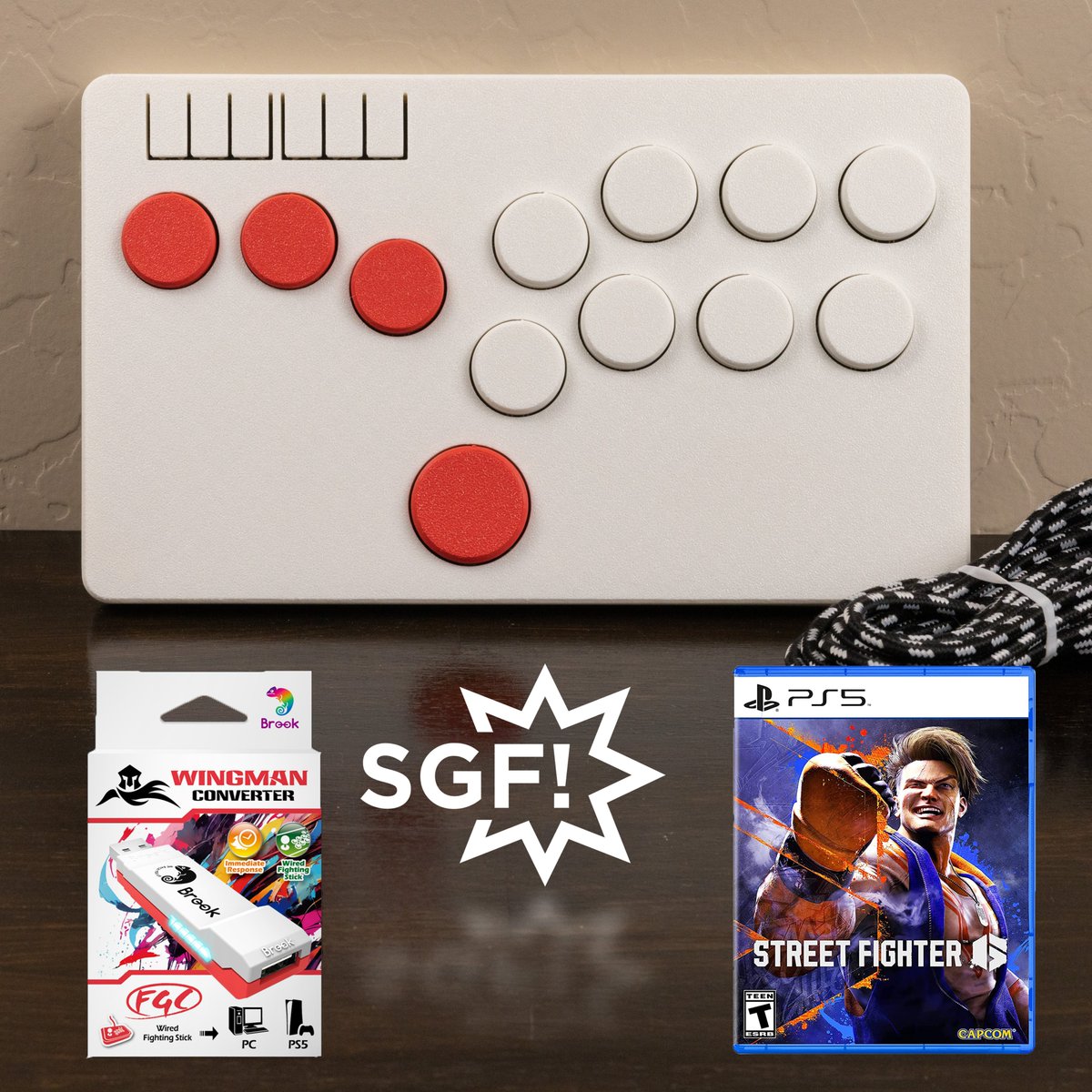 Did you know SGF stands for STREETFIGHTER GAME FORFREE? That's not true, but what IS true is: we're celebrating #SF6 by giving away a full SGF x @brookgamingfans package: 🥇Follow @SGFDevices 🥈Like❤️and RT♻️ this post 🥉Drop your day one main pick in the comments