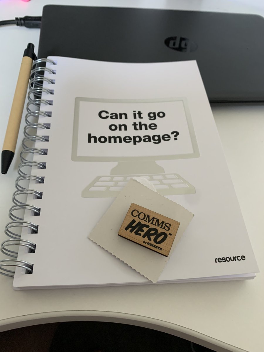 Thanks @CommsHero for the superb Comms Swag. The badge is going to our @tpasengland Comms Hero Amy
