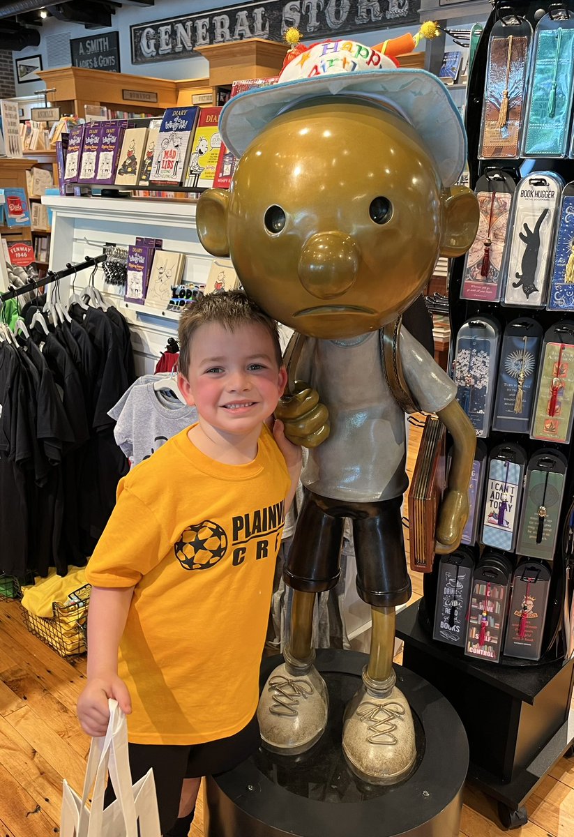 Stopped at our favorite bookstore after soccer to celebrate… An Unlikely Story is 8 years old! #AUSturns8 @unlikelybkstore